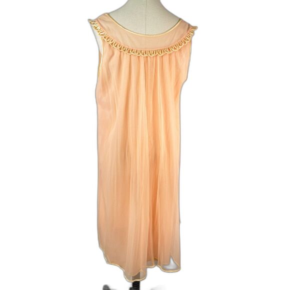 Vintage | Gossard Artemis | Peach Dreams Negligee Nightie | Made in USA | Sz M - Picture 5 of 8